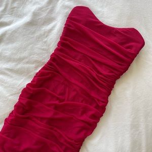 Wine Red Midi Dress